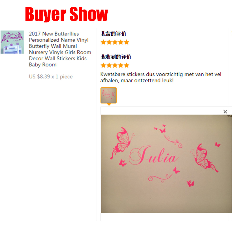 Nowe motyle spersonalizowana n – Baby Girl Nursery Quotes recenzja i cena