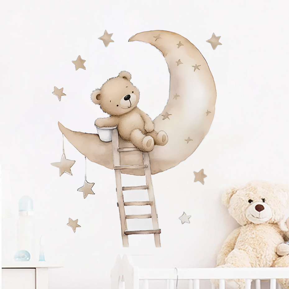 Słodki Miś Gwiazda Chmura Nakl – Baby Girl Nursery Quotes recenzja i cena