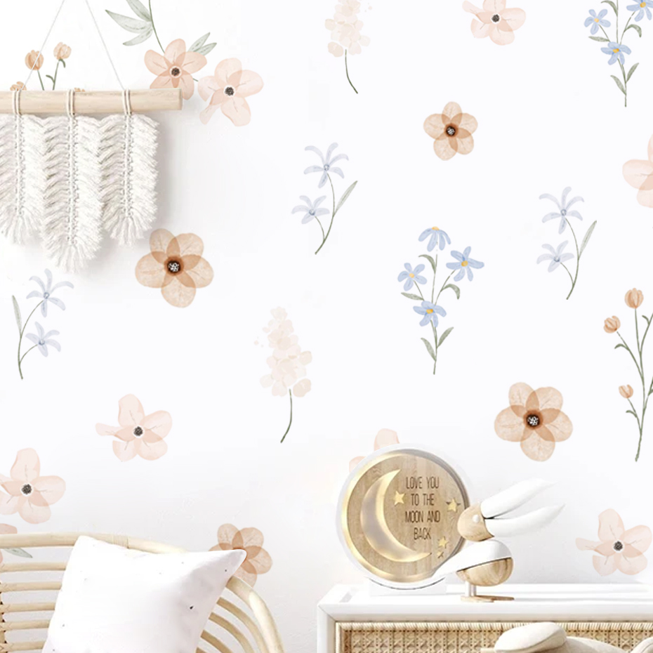 Akwarela Kwiaty Naklejki ścien – Baby Girl Nursery Quotes recenzja i cena